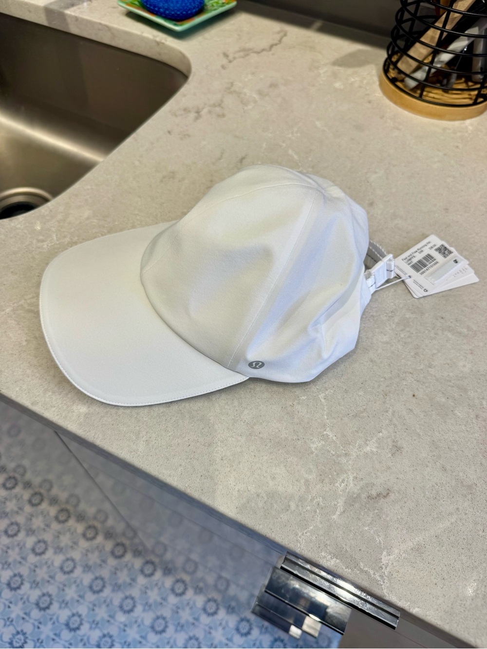 Lululemon White Fast and Free Running Hat